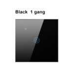 Black 1 Gang Smart Wi-Fi Light Switch Touch Panel Modern Home