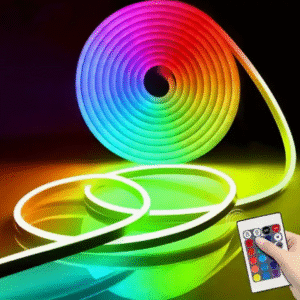 RGB LED Neon Strip Light Remote Control Multicolor Flexible Lighting