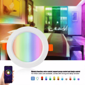 Smart RGB LED Downlight Recessed Light Voice Control App 16 Million Colors