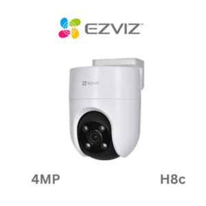 EZVIZ H8C 4MP outdoor smart camera with 360° pan/tilt, AI tracking, and color night vision, ideal for home exterior security.