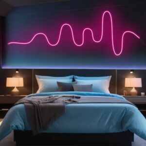 Pink LED Neon Light Strip Bedroom Decor Accent Lighting Ambient Mood