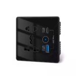 Black Universal Wall Socket USB-C PD USB-A QC Smart Charger Angled