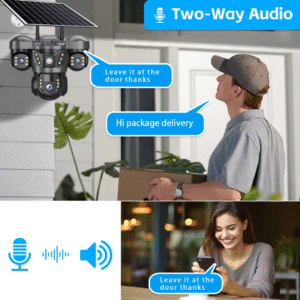 3 Lens Solar 4G+Wifi IP65 Camera