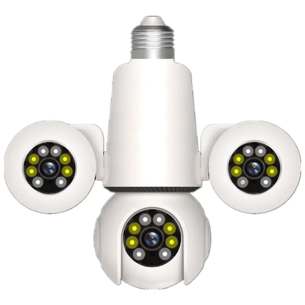 Triple Bulb WiFi Camera front side Triple Bulb WiFi Camera